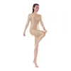 Stage Wear Speerise Adulte Col Roulé À Manches Longues Unitard Pour Femmes Spandex Combinaisons Body Body Body Gymnastique Cosplay Zentai Danse