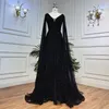 Partykleider Linyang Schwarz V-Ausschnitt Abendkleid Kragen Elegant Formal Abend Lange Pailletten Für Frauen 2023