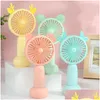 Party Favor Rechargeable Mini Fan Hand Held Party Favor 1200Mah Usb Office Outdoor Household Desktop Pocket Portable Travel Electrical Dhkyc