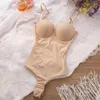 Intimo modellante da donna Senza soluzione di continuità Intimo intero da donna Reggiseno push-up invisibile da donna Reggiseno aperto sul retro Abito nero Corsetto dimagrante Shaper Body