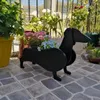 Macetas Macetas Maceta para jardín Maceta para perros Schnauzer Bulldog Caniche Corgi Yorkshire Macetas de jardín DIY Maceta de flores de PVC Jardín Decoración del hogar 231025