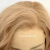 Syntetyczne peruki VogueBeauty Blond Blond Koronkowa część przednia boku kręcona odporna na ciepło Włókno Naturalna cosplay włosów dla kobiet 231025