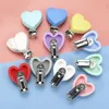 Pacifier Holders Clips# TYRYHU 3Pcs Round Heart Shaped Silicone Clips BPA Dummy Clip Baby Chain DIY Accessories for 231025