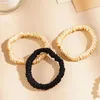 Hair Accessories 5/10 Pcs Pure Mulberry Silk Scrunchies Ties For Women Girls Curly Thick Thin Women's Black Satin