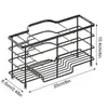 Держатели для зубных щеток Держатель для зубных щеток из нержавеющей стали с 6 слотами Органайзер для раковины в ванной комнате Органайзер для хранения зубной пасты Черные аксессуары для ванной комнаты 231025