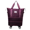Duffel Bags Universal Wheel Travel Garment Bag Carry On For Men Women Suitcase Dry Wet Separation