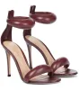 Gianvito Rossi Heel Sandals 여자 드레스 신발 거품 전면 패딩 스트랩 스틸레토 힐 파티 웨딩 레이디 섹시 파티 검투사 샌들 리아 EU35-43