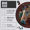 Puzzle Puzzle in legno Mandala Cavallo Puzzle in legno 3D Puzzle retrò Animali in legno Puzzle Gioco da tavolo per adulti Bambini con scatola regalo in legnoL231025