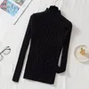 Women's Sweaters Criss-Cross Basic Solid Casual Long Sleeve Mock Neck Viscose Soft Slim Knitted Sweater Korean Fashion Pullover