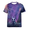 Men's T Shirts Hollow Knight Night Art Style Polyester Tshirt تصميم مريح قميص رفيع قميص قصير