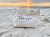 Сумки для хранения Пляжная сумка с индивидуальным именем | Персонализированный праздник с веревочной ручкой Персональный подарок для ее морской сумки для медового месяца