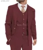 Abiti da uomo Blazer Abito da uomo Grigio Abito da 3 pezzi Tweed di lana di alta qualità Groomsmen da sposa Scialle Risvolto Smoking Slim Fit Giacca + Pantaloni + Gilet Q231025