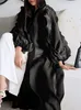 Etniska kläder Eid Satin Abaya Kimono Summer Elegant Puff Petal Sleeve Muslim Hijab Dress Open For Women Dubai Islamiska Turkiet Kaftan Robe