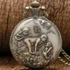 Pocket Watches Vintage 3D Monkey Design Bronze Quartz Watch With Necklace Chain Gift For Male Women Chronograph Hombre Relojes