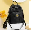 wholesale shoulder bags 2 colors street fashion woven handbag soft and light stitching leather leisure backpack daily with diamond fashion bag 1208#