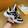 quality Designer shoes Archlight Casual Shoes Womenhigh arch bare calf leather lace platform color block Horse men sneakers