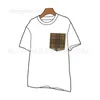 Herrt-shirts designer plädficka lapptäcke kort ärm unisex lös bomull mångsidig rund hals t-shirt 6uiz