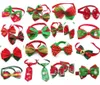 100pclot noël vacances chien noeuds papillon mignon cravates collier animal chiot chien chat cravates accessoires fournitures de toilettage P88 2010294291066