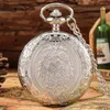 Relógios de bolso estilo europeu vintage flores padrão design colar relógio pingente de quartzo prata/preto/bronze corrente relógio