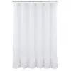 Duschgardiner Ruffled White Modern Polyester Waterproof Fabric Solid Decoratived Farmhouse Dusch Crawtain 231025