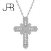 Pendentif Colliers JRR Real Briliant S925 Sterling Argent Croix Religieux Punk Hommes Femmes Style Personnalité Collier Fine Bijoux Cadeau De Fête 231025