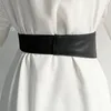 Belts Waistband Women Wearing French Style Matching Skirts Dresses Shirts Suits Decorative Waistbands Wide Black Leather Retro