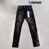 بنطلون جينز أرجواني مصمم جينز جينز ممزق راكب الدراجة النارية سراويل نحيفة مستقيمة للإنسان سروال جينز الضيق 183