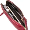 Portefeuilles femmes Long portefeuille en cuir véritable fermeture éclair sac à main grande capacité bracelet pochette téléphone argent sacs à main CU178