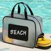 Duffel Bags Beach Dry Wet Mesh Transparent Swimming Bag Portable Travel Large Capacity Makeup Shoes Storage Pool Waterproof Handbag