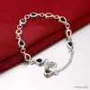 Bracelet en argent Sterling Bracelets porte-bonheur Noble chaîne en Zircon bijoux en cristal de mode pour les femmes de mariage dame mignon R231025