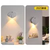 Wall Lamp Magnetic Suction Wiring-free Indoor Door Panel Rechargeable Smart Led Three-color Human Body Induction