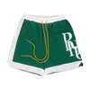 Broek rhude shorts heren ontwerper korte zomer rhu frame kleur blokkeer trendy straat ademend gaas los casual strand sport