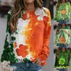 Damesblouses Geschikte tops voor dames St Patricks Day Print O-hals Sweatshirt Ronde pasvorm Trui Casual Lange mouw Workou275Y