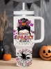 Pegatinas de ventana UV DTF Transferencia de Halloween Etiqueta impresa de jugo feliz para los vasos Libbey de 40 oz Envolturas Botellas S44