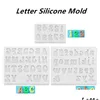 ベーキング金型キャピタルレター番号SILE MODSフォンダンケーキゼリー装飾ツールチョコレートキャンディキッチンベーキングモルドロップデリバリーDHDUA