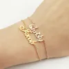 Personalizado nome personalizado pulseira encantos feitos à mão mulheres crianças jóias gravadas assinatura assinatura amor mensagem personalizado gift2533