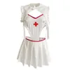 Cosplay Mini jupe infirmière Costume Sexy Cosplay femmes jeu de rôle uniforme porno Oufit Costume fichier ouvert tentation gratuite Pamas 18 +