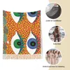 Scarves Two Eye Yayoi Kusama Shawl Wraps Women Warm Long Soft Scarf Polka Aesthetic Dots Pashmina Tassel