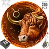 Puzzles Elegant Shape Twelve Constellations Wooden Jigsaw Puzzles Beautiful Aries Taurus Gemini Intellectual Toy Gifts For Adults KidsL231025