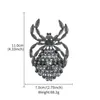 Pins Brooches WEIMANJINGDIAN Brand Arrival Large Black Crystal s Spider Halloween Decor Jewelry 231025