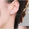 Stud Sier Round Stud örhängen Platinum Plated Charm Ear Studs For Women Jewelry Drop Delivery Dhgarden OT3mm