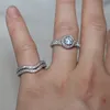 Wedding Ring Sets Silver Mens Engagement Jewelry Fashion Diamond Couple Rings For Women