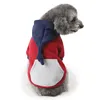Vêtements de chien vêtements d'hiver costume d'animal de compagnie mode longue queue casquette chiot sweat à capuche pull chaud polaire pour chats rouge