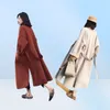 Casaco de misturas de lã para mulheres com cinto de jacket hipster de inverno extra e quente Mulheres de roupas de vestuário de roupas de grandes dimensões 8883439