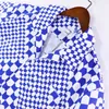 23SS Rhude Mens T Shirt High Quality Tess Designer Edition Spring/Summer New Checkerboard American Street Casual Loose Short Sleeve Shirt Trend