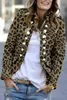 レディーススーツブレザー秋と冬のファッションボタンツイードブレザー女性長袖コートプリントジャケット231025