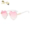 Carttiers Sunglasses Style Classic Design FashionWomen's Ka Jia Frameless Knife Edge Wave Sunglasses Fashion Love Sunglasses Net Red Glasses Casual Glasses