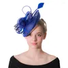 Berets Hüte Frauen Elegante Horse Racing Festival Damen Fedoras Fascinator Braut Haarnadel Kopfschmuck Femme Mariage LM064