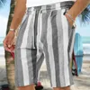 Mäns shorts Mens Capris Casual Lightweight With Drawcord Elastic Midje Beach Yoga Belt Pocket Rank