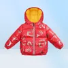 W dół płaszcz zimowa kurtka dla dzieci chłopców z kapturem kolorowy parkas płaszcz klejenia ciepła zimowa kurtka dla dziewcząt płaszcza dzieci1189682
